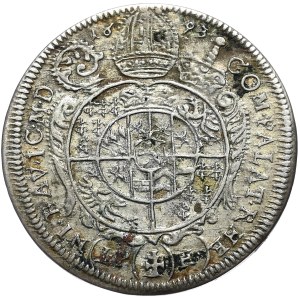 Silesia, Duchy of Nysa of the Bishops of Wrocław, Francis Ludwig, 15 krajcars 1693 LPH, Nysa