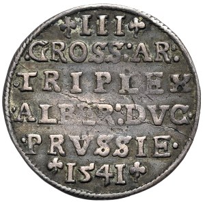 Ducal Prussia, Albrecht Hohenzollern, trojak 1541, Königsberg
