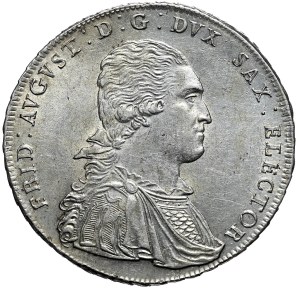 Saxony, Frederick August III, 1791 IEC thaler, Dresden, rare, transitional portrait type.