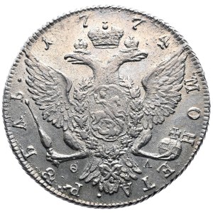 Russia, Catherine II, ruble 1774, St. Petersburg
