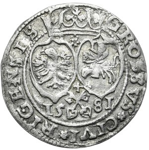 Stefan Batory, Penny 1581, Riga - shields