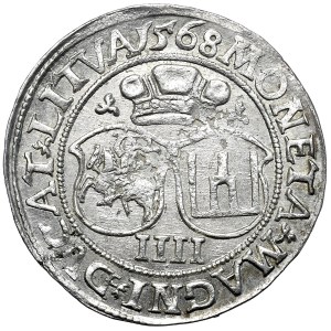 Zygmunt II August, czworak 1568, Wilno, LI/LITVA