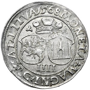 Sigismund II Augustus, quadrangle 1568, Vilnius, LI/LITVA
