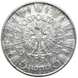 II Rzeczpospolita, 5 złotych 1936 Piłsudski, Warszawa
