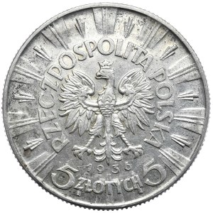 II Rzeczpospolita, 5 zloty 1936 Pilsudski, Warsaw