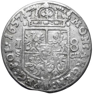 Jan II Kazimierz, Ort 1657, Cracow, MON ARGEN REG POL. Rare