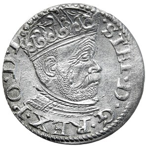 Stefan Batory, trojak 1585, Ryga, duża głowa