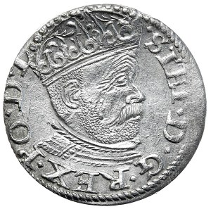 Stefan Batory, trojak 1585, Riga, large head