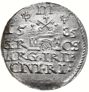 Stefan Batory, trojak 1585, Riga, large head