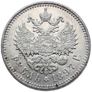 Rosja, Mikołaj II, Rubel 1897 AГ, Petersburg