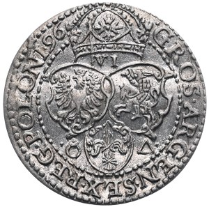 Sigismund III Vasa, sixpence 1596, Malbork