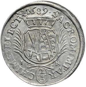 Germany, Saxony, John George III, 2/3 thaler (guilder) 1689 IK, Dresden