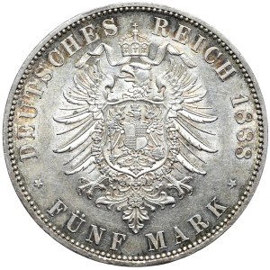 Niemcy, Prusy, 5 marek 1888 A, Berlin
