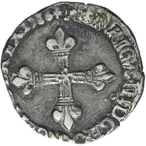 Henryk III Walezy, 1/4 ecu 1586, Rennes