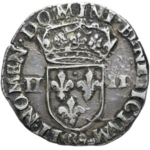 Henryk III Walezy, 1/4 ecu 1586, Rennes