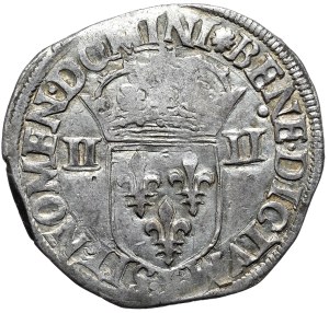 Henry III of Valois, 1/4 ecu 1587, I, Limoges