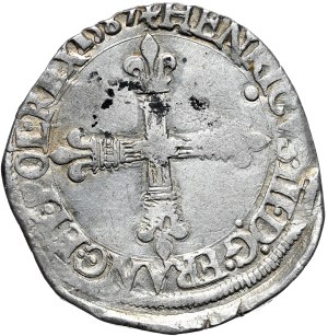 Henry III of Valois, 1/4 ecu 1587, I, Limoges