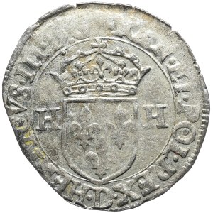 Henryk III Walezy, Douzain 1577, D, Lyon