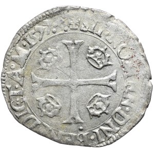 Henryk III Walezy, Douzain 1577, D, Lyon