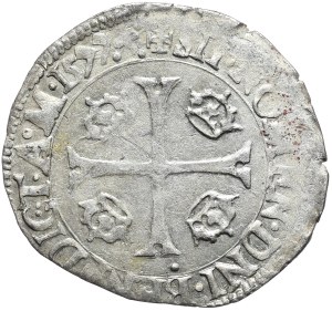 Henry III of Valois, Douzain 1577, D, Lyon