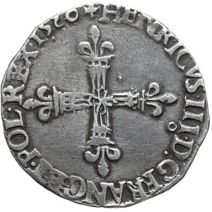 Henryk III Walezy, 1/4 ecu 1588, Rennes