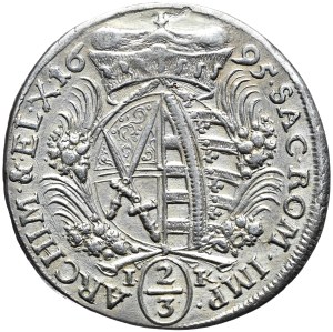 Saxony, Frederick August I (August II the Strong), 2/3 thaler (guilder) 1695, Dresden