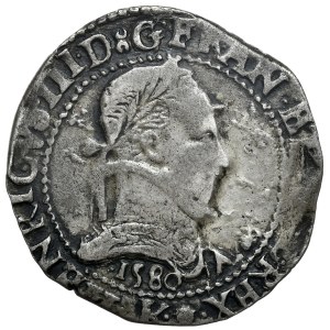 Henryk Walezy, frank 1580 K, Bordeux