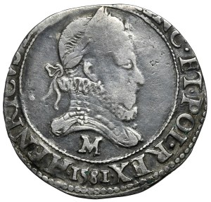 Henry of Valois, franc 1581 M, Toulouse