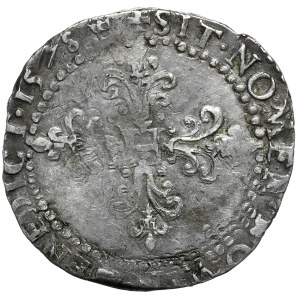 Henryk Walezy, 1/2 franka (demi franc) 1578 I, Limoges