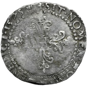 Henry of Valois, 1/2 franc (demi franc) 1578 I, Limoges
