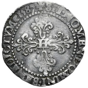 Henryk Walezy, 1/2 franka (demi frank) 1587 A, Paryż