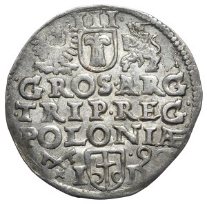 Sigismund III Vasa, Trojak 1590, Poznań.