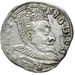 Zygmunt III Waza, trojak 1598, Wilno, falista kryza