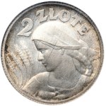 II Rzeczpospolita, 2 złote 1924, Kobieta i Kłosy, Paryż, GCN MS 63