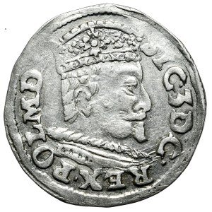Zygmunt III Waza, trojak 1595, Lublin, data przy herbie Lewart
