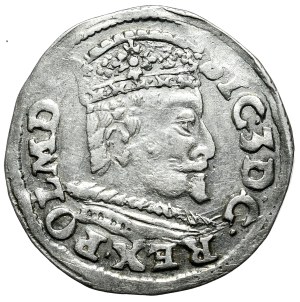 Sigismund III Vasa, trojak 1595, Lublin, date by the coat of arms Lewart