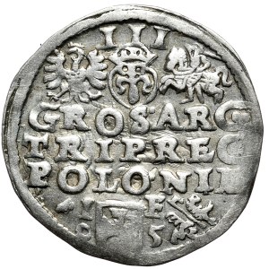 Zygmunt III Waza, trojak 1595, Lublin, data przy herbie Lewart