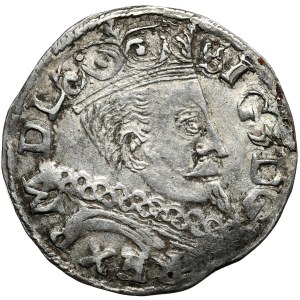 Zygmunt III Waza, Trojak 1597, Lublin - monogram w tarczy i błąd interpunkcji A.RG