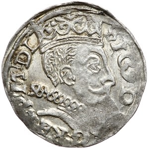 Zygmunt III Waza, trojak 1597, Lublin, MD(D)L, skrócona data w drugim wierszu, monogram Reysnera bez obwódki