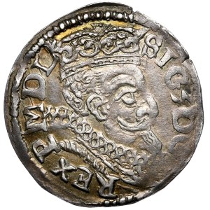 Sigismund III Vasa, trojak 1598, Lublin, abbreviated date in second line, Reysner monogram without border
