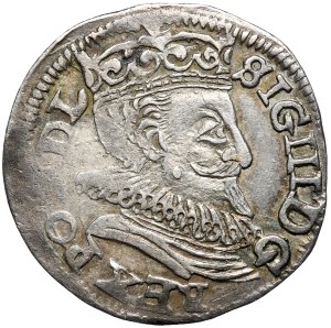Sigismund III Vasa, Trojak, 1598, Lublin, full date. The only one with the legend REX PO