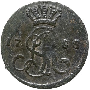 Stanislaw A. Poniatowski, 1788 EB penny, Warsaw, from domestic copper.