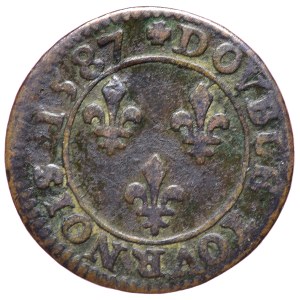 Henryk Walezy, double tornois 1587 A, Paryż