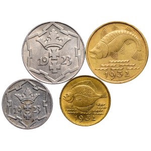 Súbor 2 x 10 fenigov a 2 x 5 fenigov 1923-1932