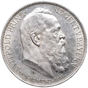 Germany, Bavaria, 3 marks 1911 D, Munich