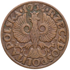 II Rzeczpospolita, 5 groszy 1934, najrzadszy rocznik