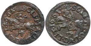 Set of 2 Lithuanian shekels (boratins) of 1661 vintage, beautiful