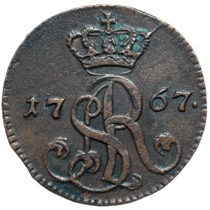 Stanisław August Poniatowski, grosz 1767 g, Kraków, ex Gorzkowski