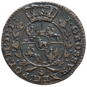 Stanisław August Poniatowski, grosz 1767 g, Kraków, ex Gorzkowski