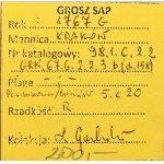 Stanisław August Poniatowski, grosz 1767 g, Kraków, ex Gorzkowski